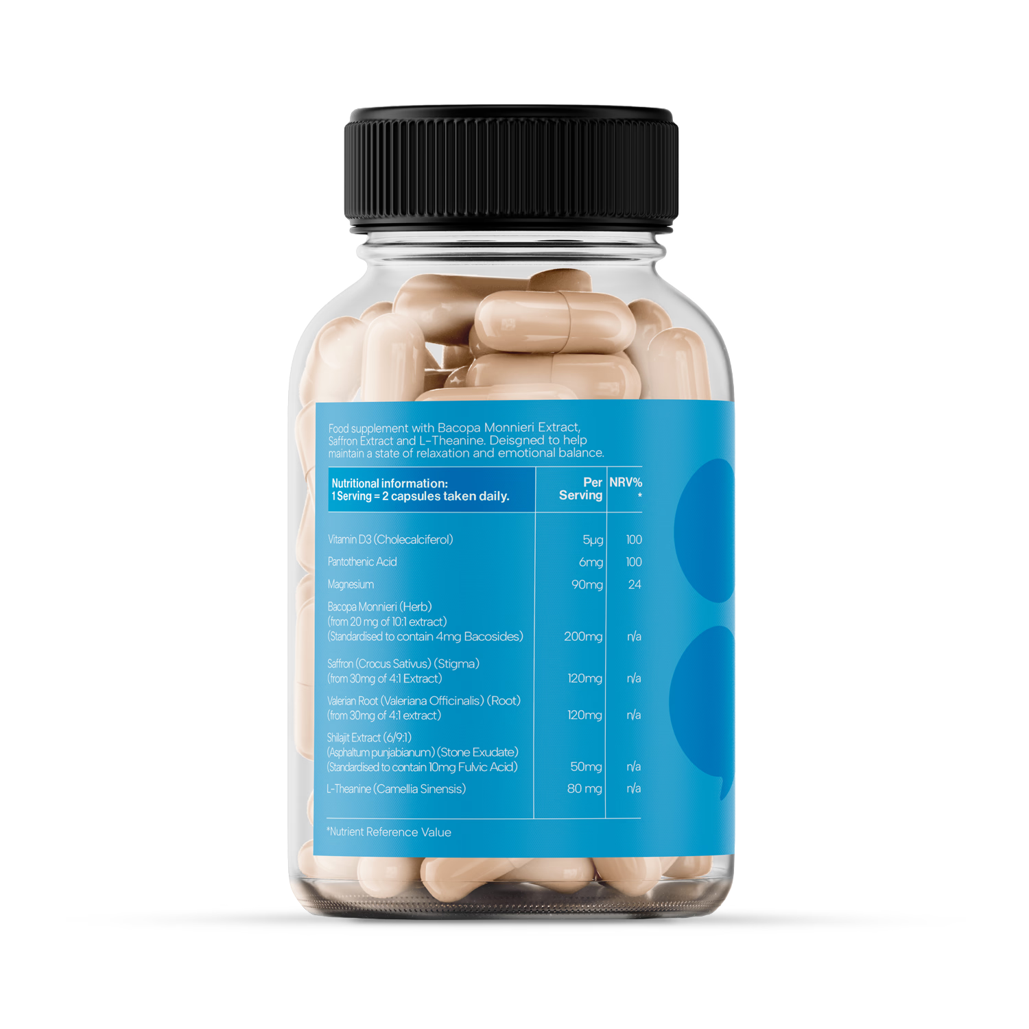 Paused Calm supplement 60 capsules (British brand)