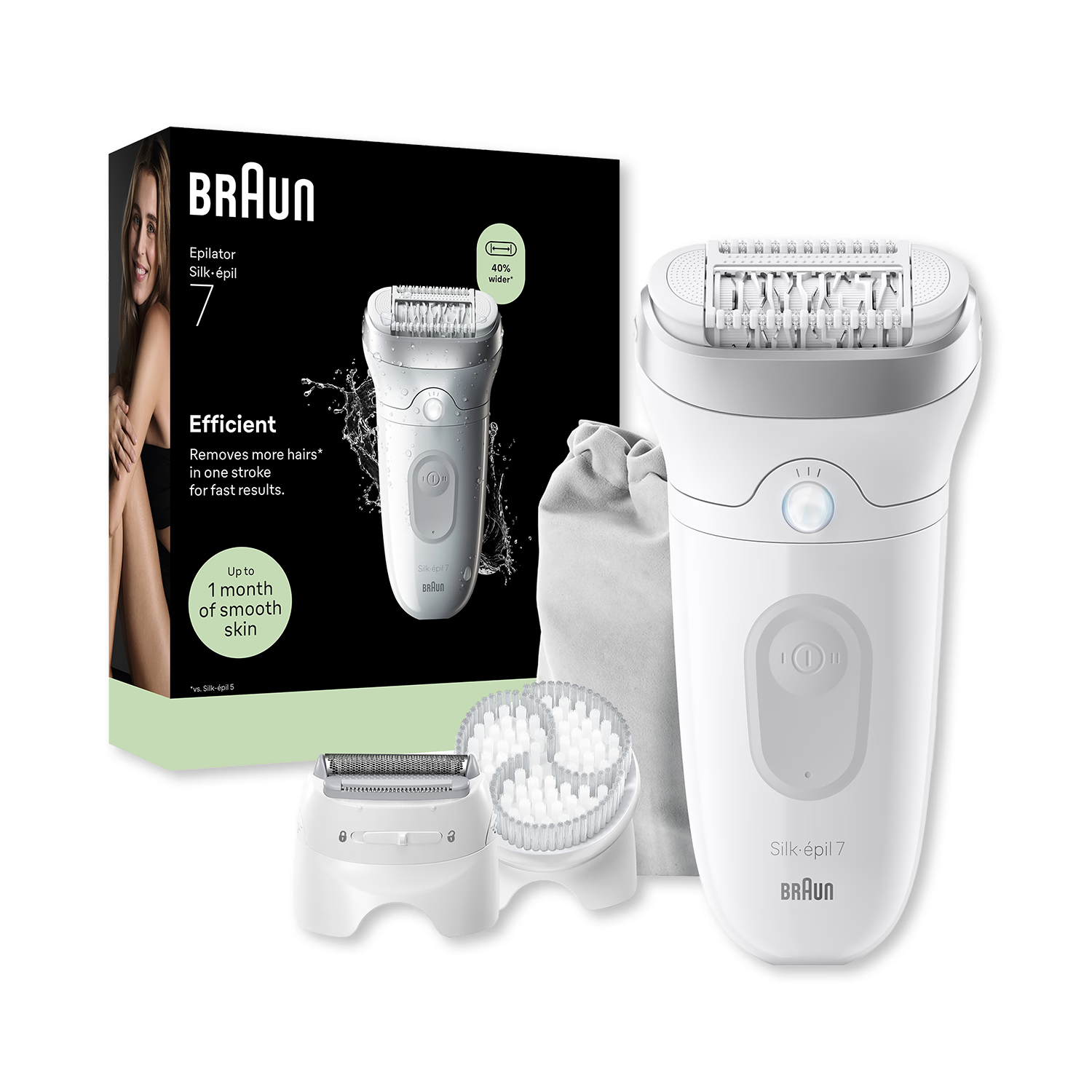 Braun Silk·épil 7 wet and dry epilator silver - British product