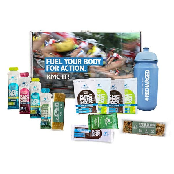 KMC cycle nutrition bundle with 500ml blue bottle, UK version