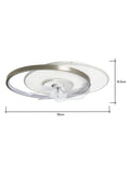Cascade ceiling fan light in satin brass, UK version