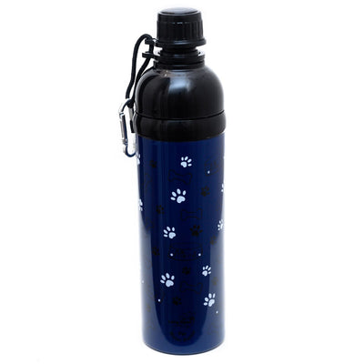 Long Paws Lick n Flow Marineblå Hundevannflaske 750ml