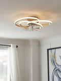 Cascade Trinity LED ceiling fan light satin nickel finish, imported from the UK