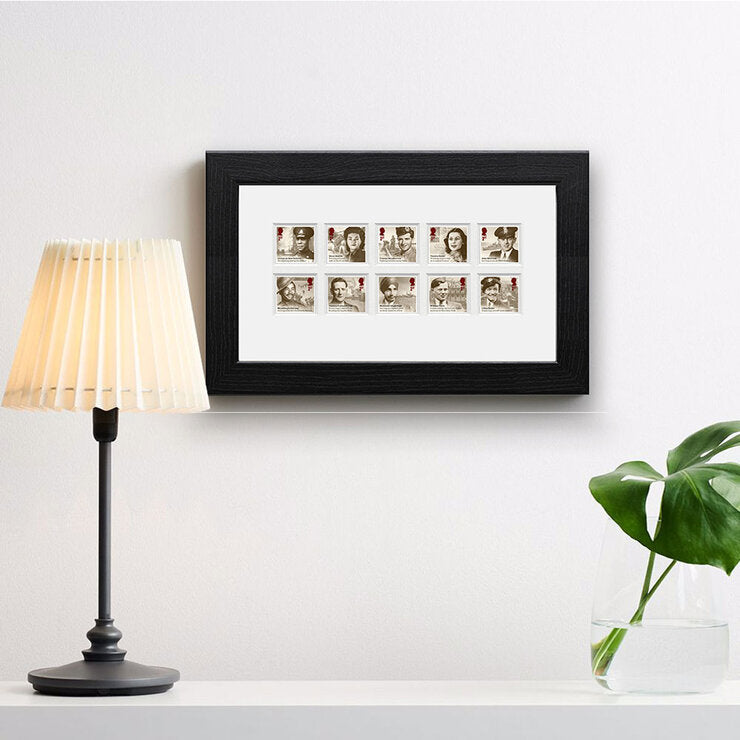Royal Mail framed stamp set WWII Stories, UK version
