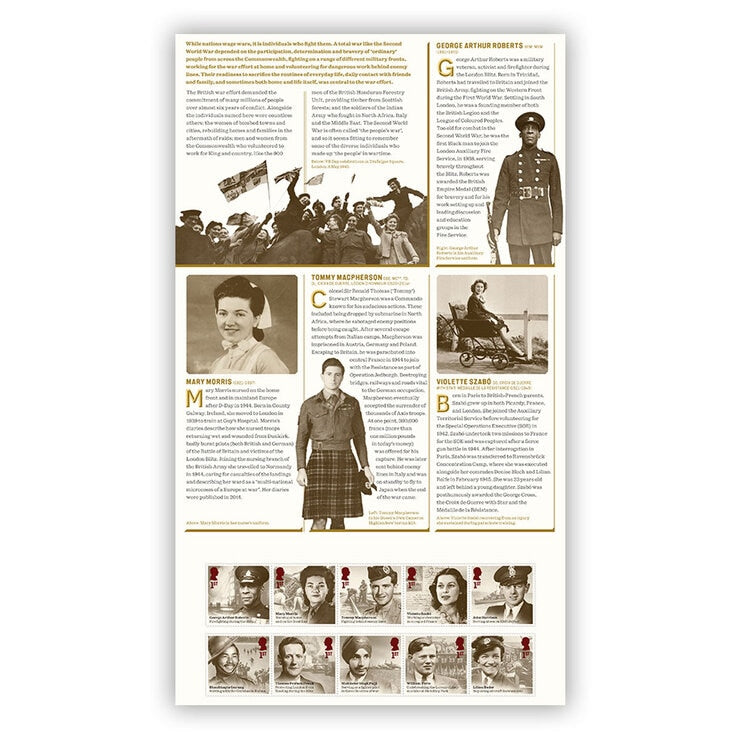 Royal Mail Stories of WWII stamps presentation pack, imported from the UK
