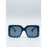SVNX square oversized plastic frame sunglasses black (British brand)