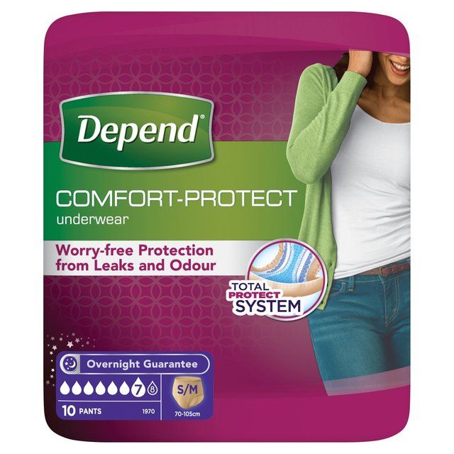 Depend Comfort Protect S/M Incontinence Pants Women   10 per pack