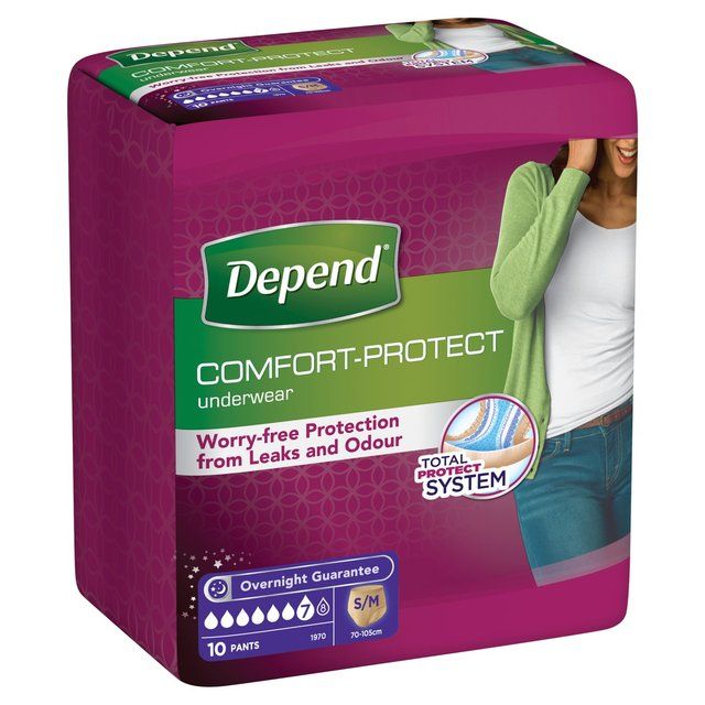 Depend Comfort Protect S/M Incontinence Pants Women   10 per pack