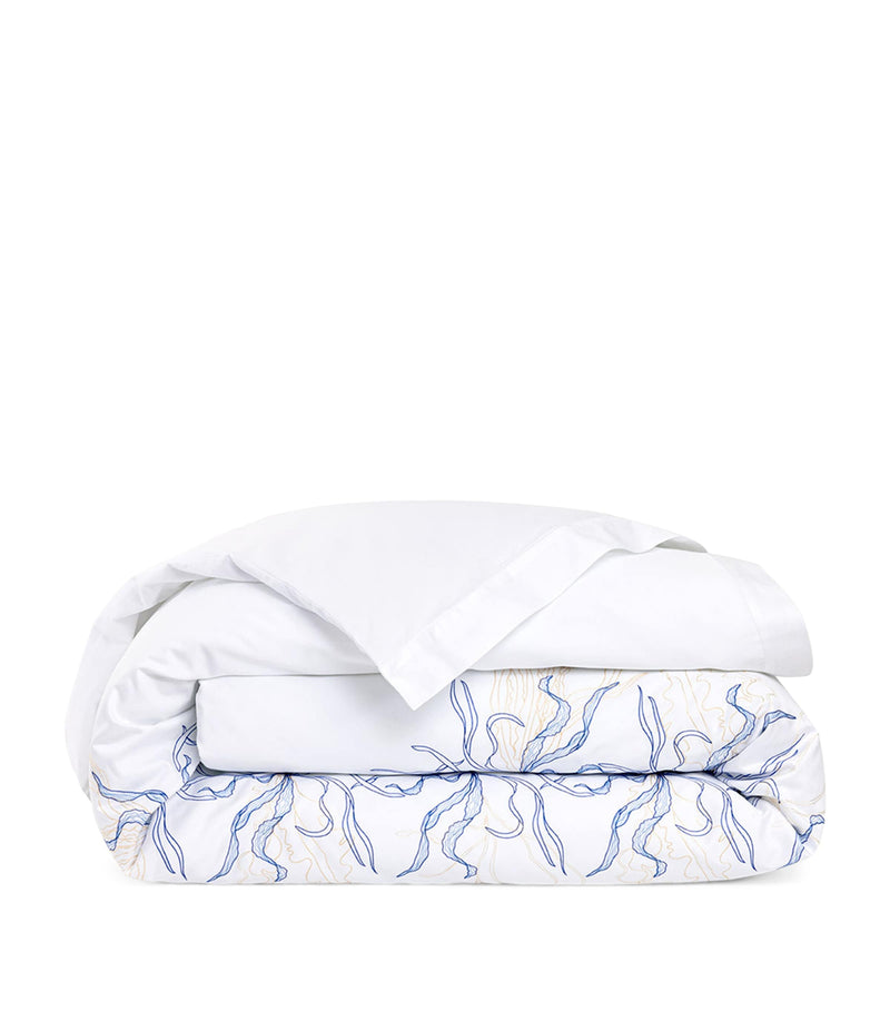 Yves Delorme Couture Nautilus Super King duvet cover, imported from the UK