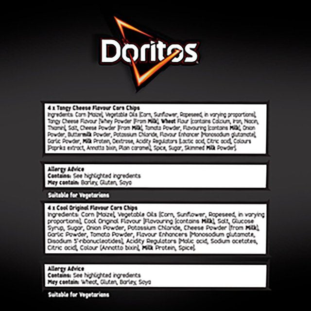 Doritos Variety Tortilla Chips Multipack Crisps   12 per pack GOODS M&S   