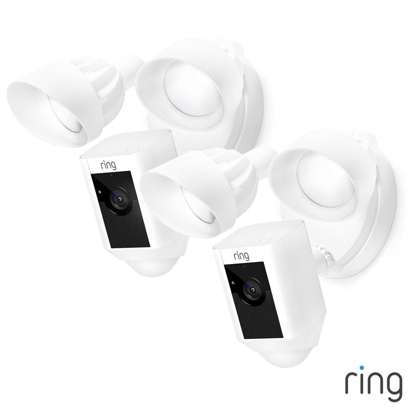 Ring hardwired floodlight camera white 2-pack (British brand)