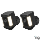 Ring Battery Spotlight Cam Black 2 Pack, imported from the UK