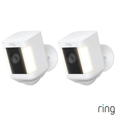 Costco UK Ring Battery Spotlight Cam Plus Weiße Außen-Sicherheitskamera 2er-Pack – Online bei McGrocer kaufen