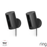 Ring wired indoor camera 2 pack black, imported from the UK