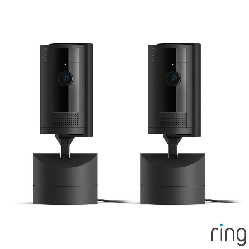 Ring Pan-Tilt Indoor Cam 2 Pack black security camera - British product