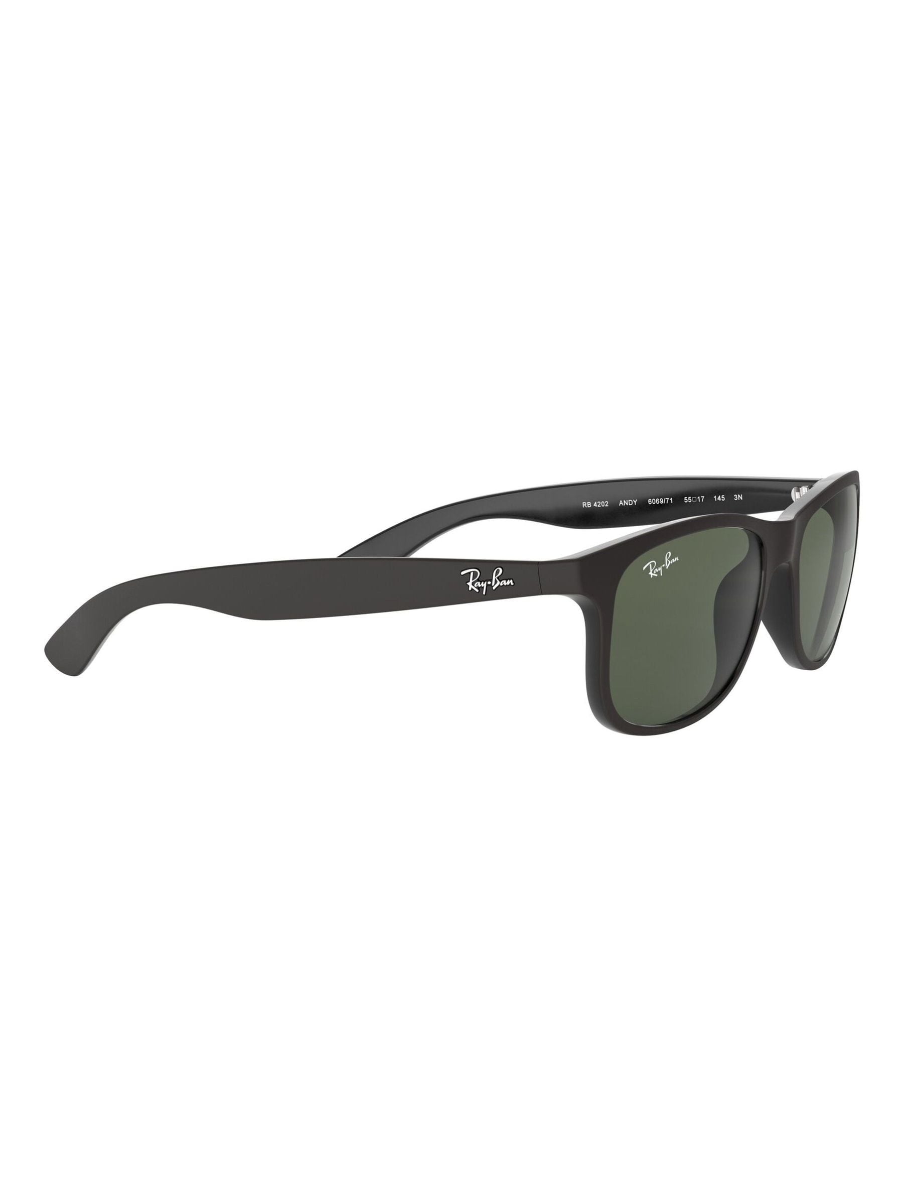 Ray-Ban Andy schwarze Sonnenbrille mit Nylonrahmen, britische Version