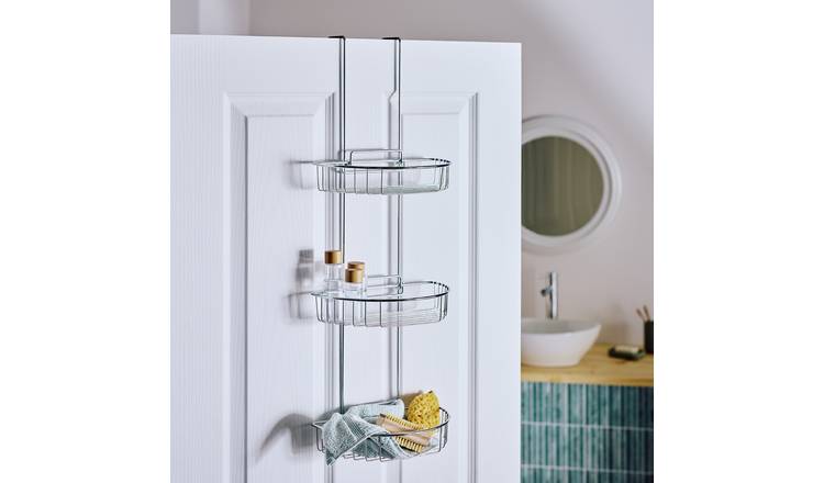 Argos Home 3 tier extra large chrome shower caddy (British brand)