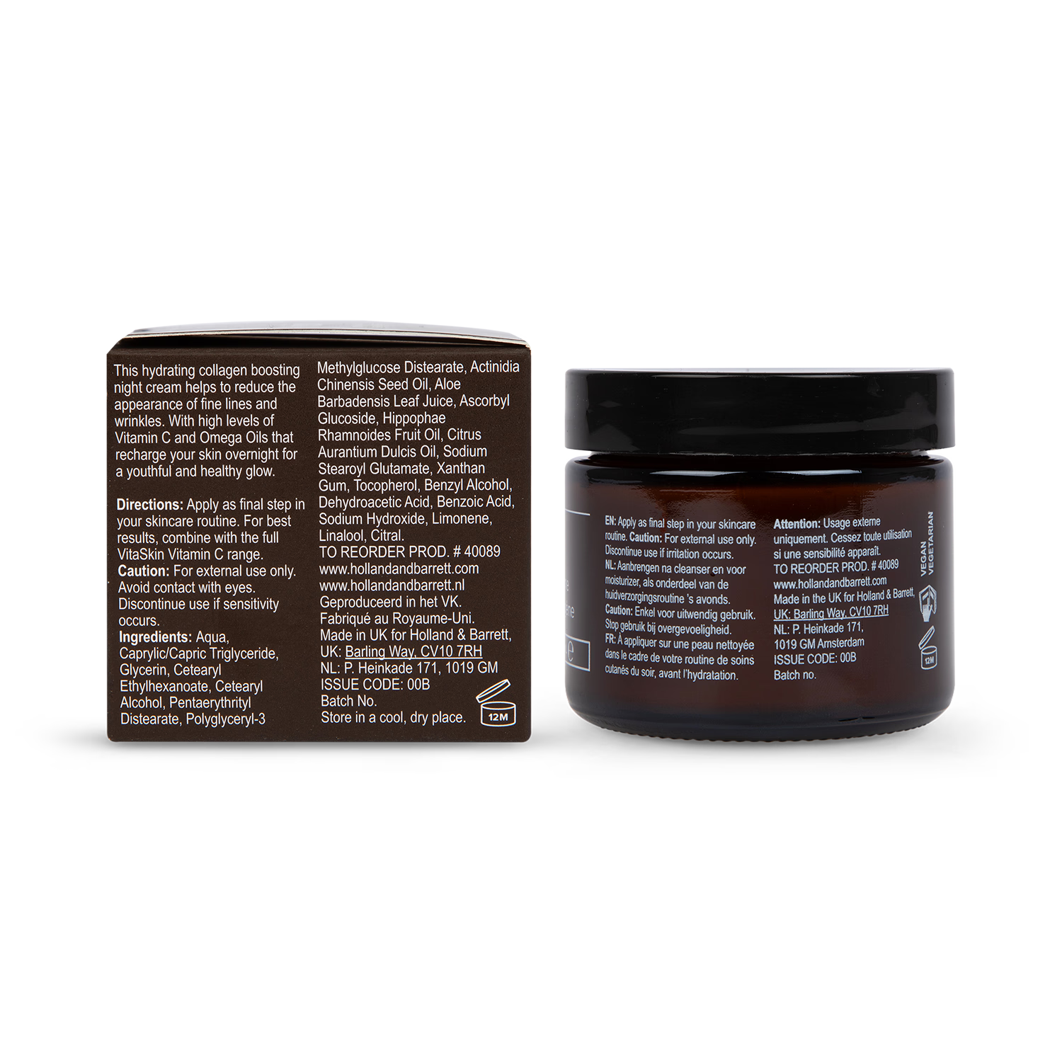Vitaskin Vitamin C Night Cream Skincare (British brand)