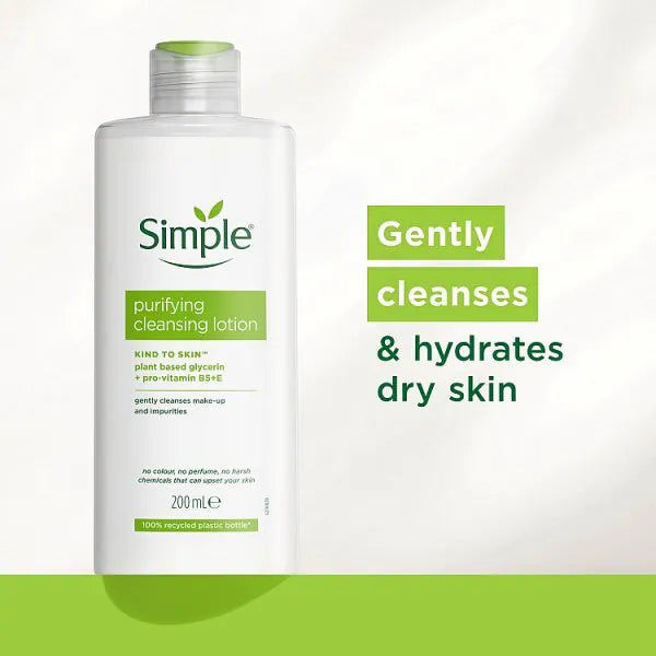 Simple Kind to Skin Purifying Cleansing Lotion 200ml (British brand)