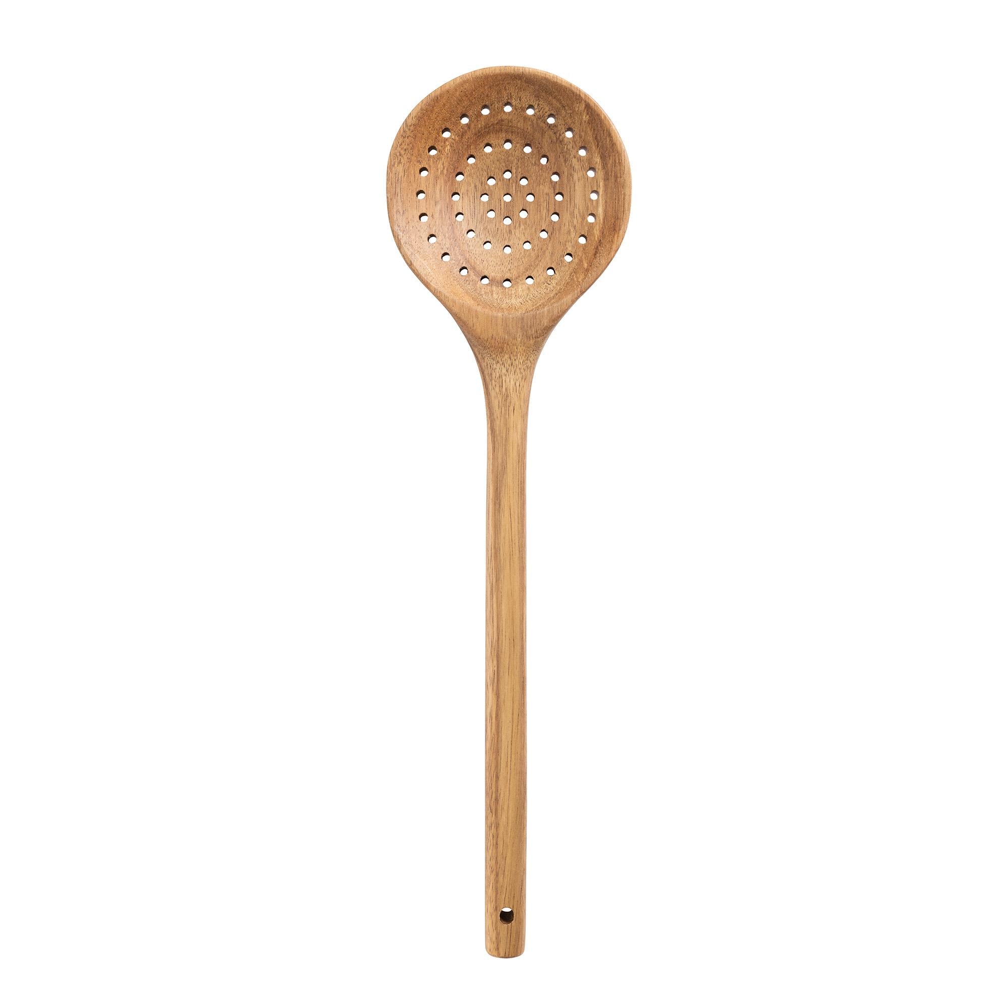 Habitat Wooden Slotted Spoon GOODS Sainsburys   