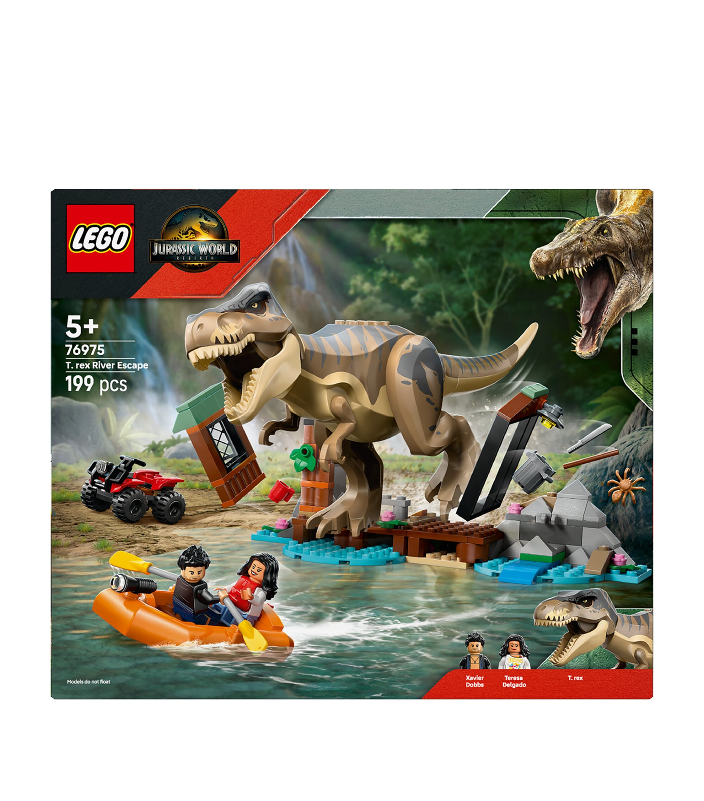 Lego Jurassic World T. rex River Escape building set, UK version