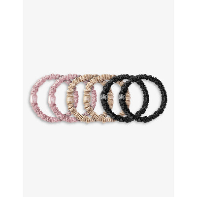 selfridges Slip Silk Hair Scrunchies Pack of Six- Buy online at McGrocer