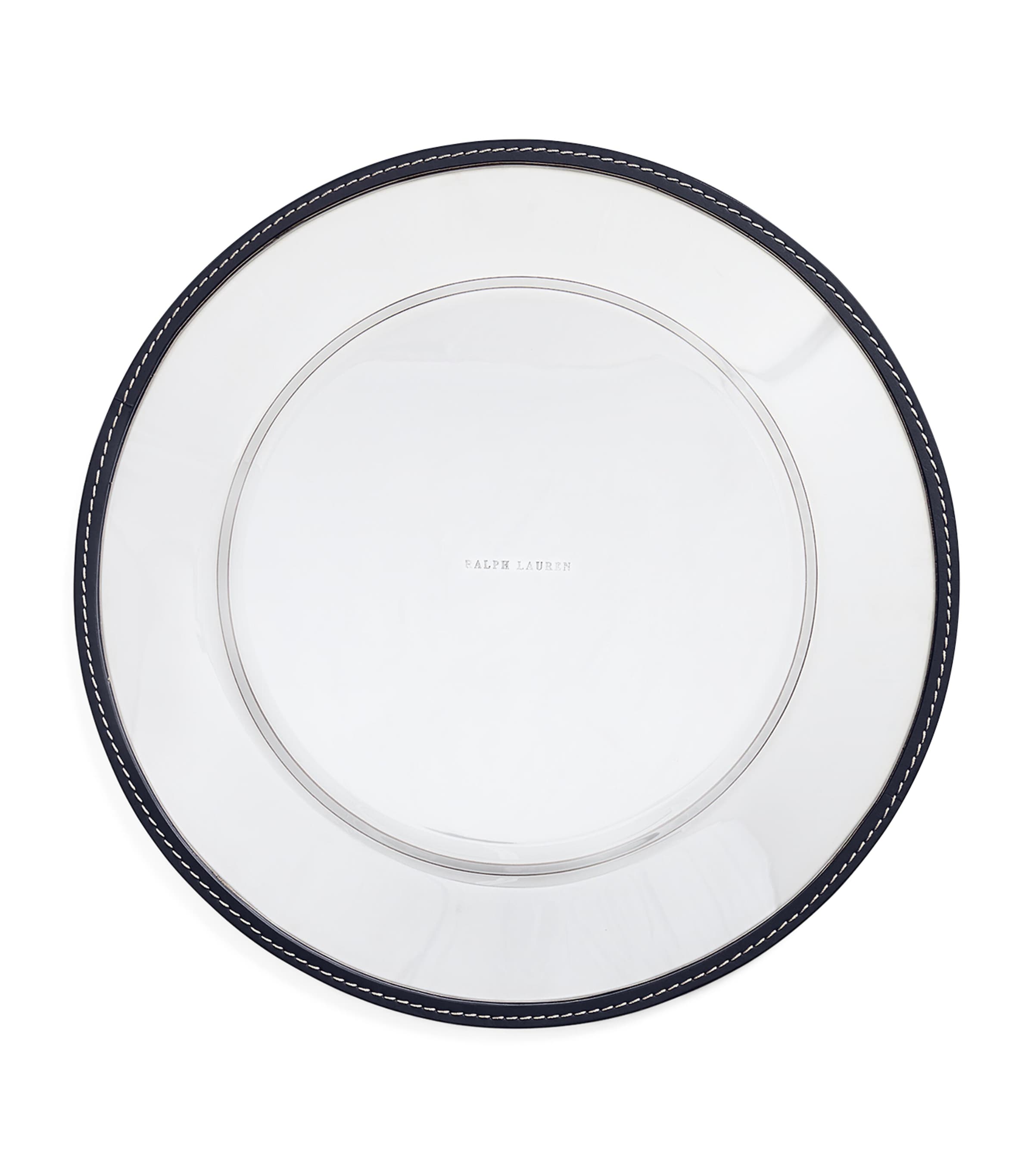 Ralph Lauren Home Leather Wyatt Charger Plate 34.5cm, imported from the UK
