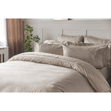 Belledorm cotton sateen pillowcase pair 600 thread count taupe (British brand)