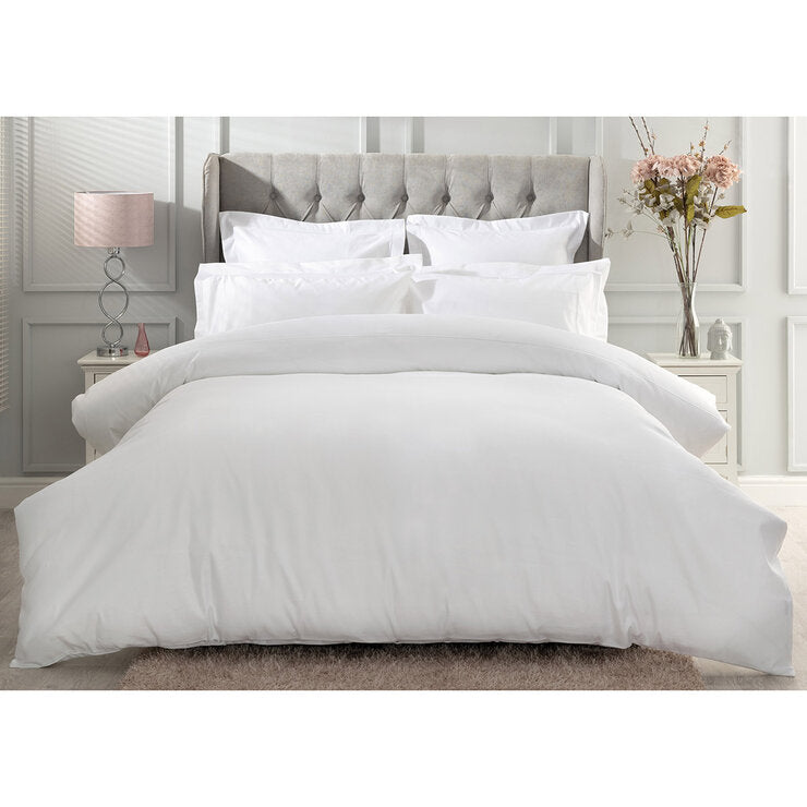 Belledorm Egyptian cotton sateen duvet cover white double (British brand)