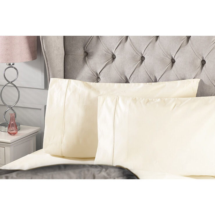 Belledorm Egyptian cotton sateen pillowcase pair 1000 thread count (British brand)