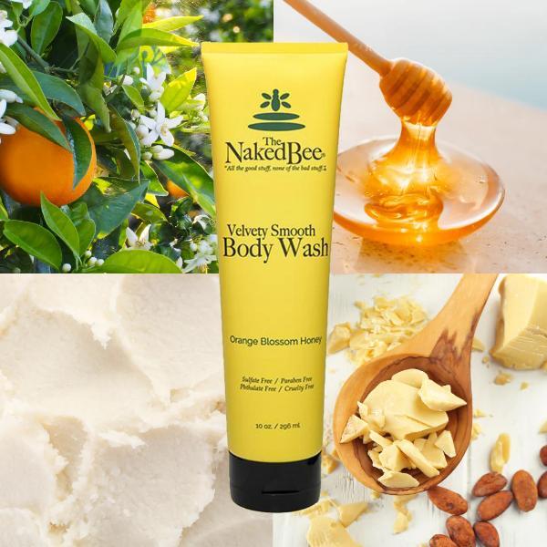 The Naked Bee body wash Orange Blossom Honey 296ml, imported from the UK