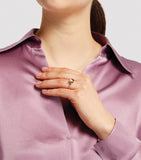 Pomellato Nudo Petit ring mixed gold white topaz, UK version