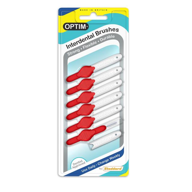 OPTIM Interdental Brushes 0.5mm Red   6 per pack