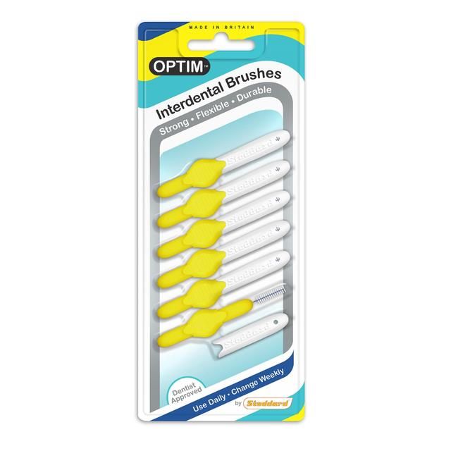 OPTIM Interdental Brushes 0.7mm Yellow   6 per pack