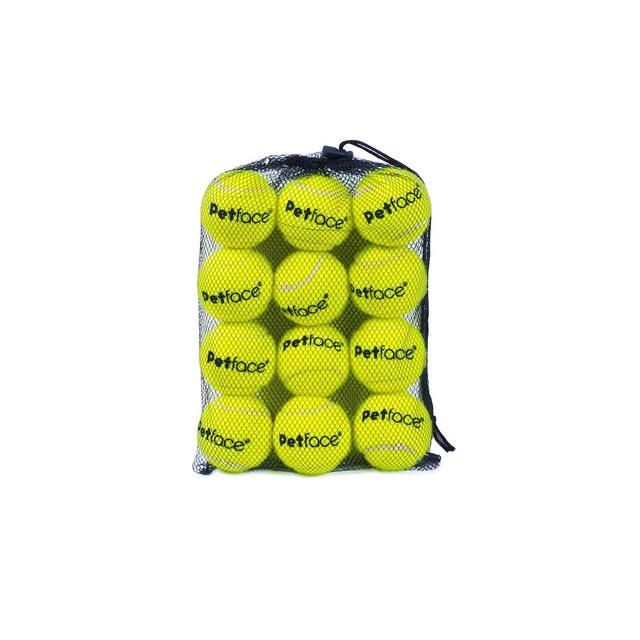 Petface Tennis Balls Dog Toy   12 per pack GOODS M&S   