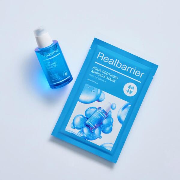 Real Barrier Aqua Soothing Ampoule Mask 1pc, imported from the UK