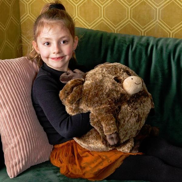 Cozy Noxxiez Reindeer plush hand warmer cushion, imported from the UK