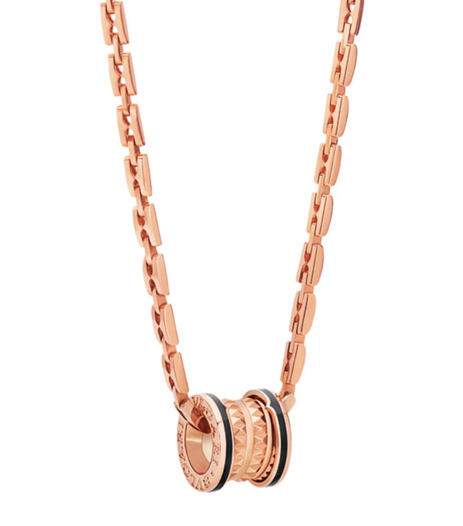 Bvlgari B.zero1 rose gold ceramic pendant - British product