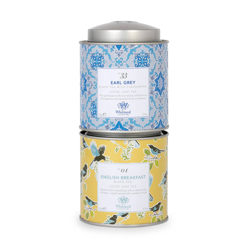Tea Discoveries Earl Grey loose leaf tea caddy, imported from the UK