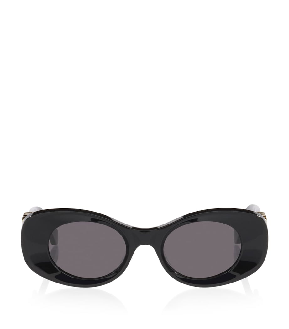 Loewe ovale, abgeschrägte Sonnenbrille aus Acetat mit Anagramm, UK-Version