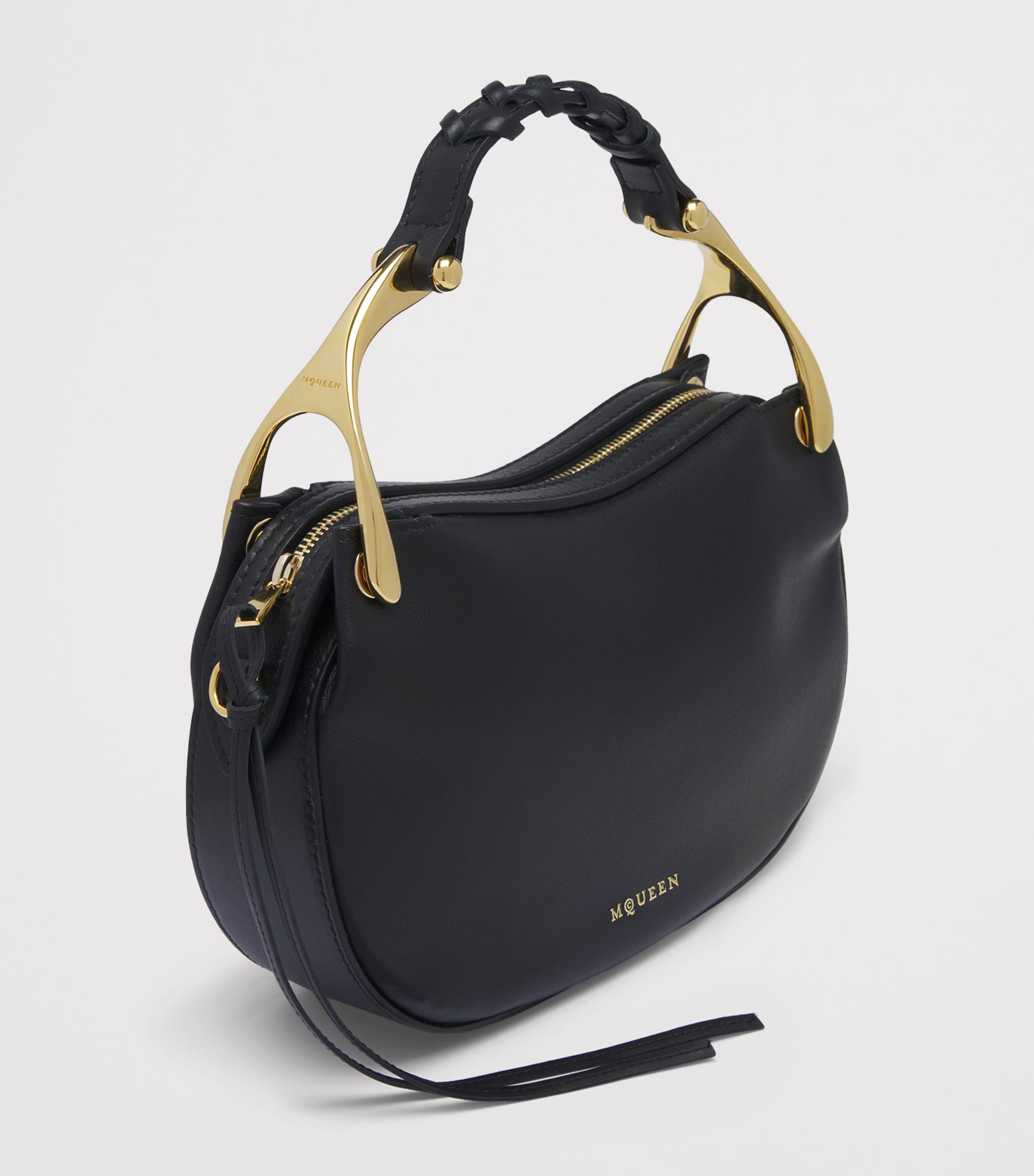 McQueen mini leather wishbone top-handle bag - British product