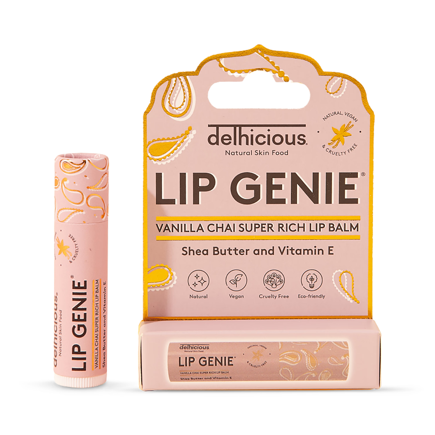 Delhicious lip balm Vanilla Chai 4.25g, UK version