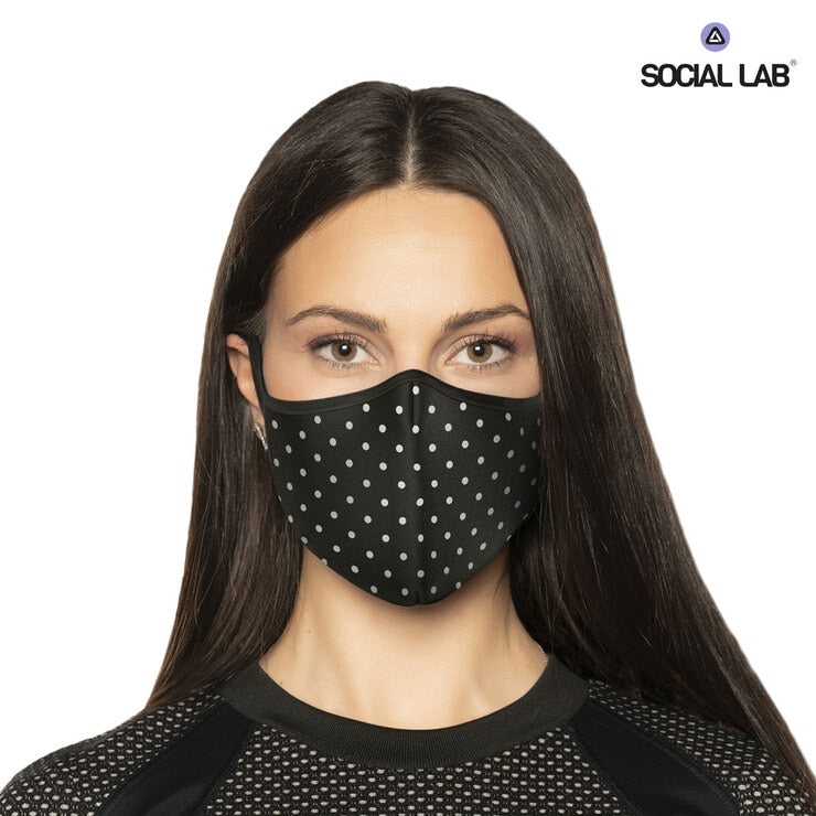 Social Lab Triple Layer Womens Reusable Face Masks 4 Pack