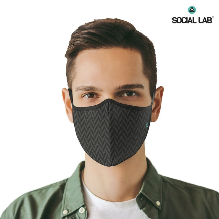 Social Lab Face Masks Triple Layer Reusable 4 Pack, imported from the UK