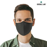 Social Lab Face Masks Triple Layer Reusable 4 Pack, imported from the UK