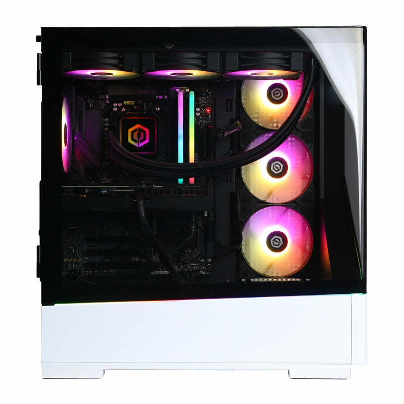 CyberPowerPC gaming desktop AMD Ryzen 7 RTX 5080 white, imported from the UK
