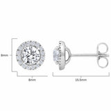 Costco round brilliant cut diamond earrings 1.22ctw white gold - British product
