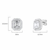 Costco 1ct round brilliant and baguette diamond earrings, UK version