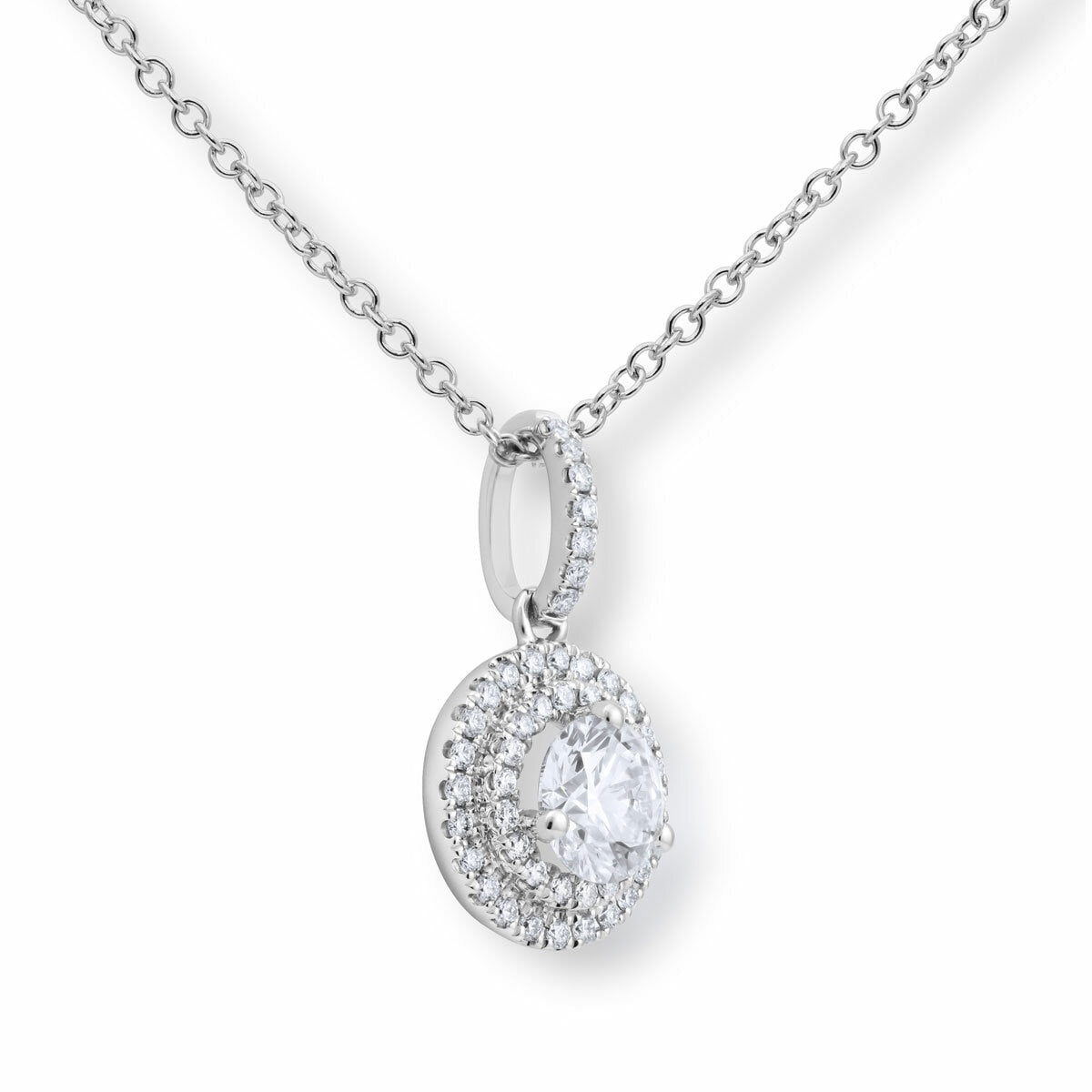 Costco diamond pendant round brilliant cut halo 1.00ctw (British brand)