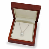diamond pendant pear and round brilliant cut 0.58ctw, UK version