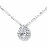 diamond pendant pear and round brilliant cut 0.58ctw, UK version